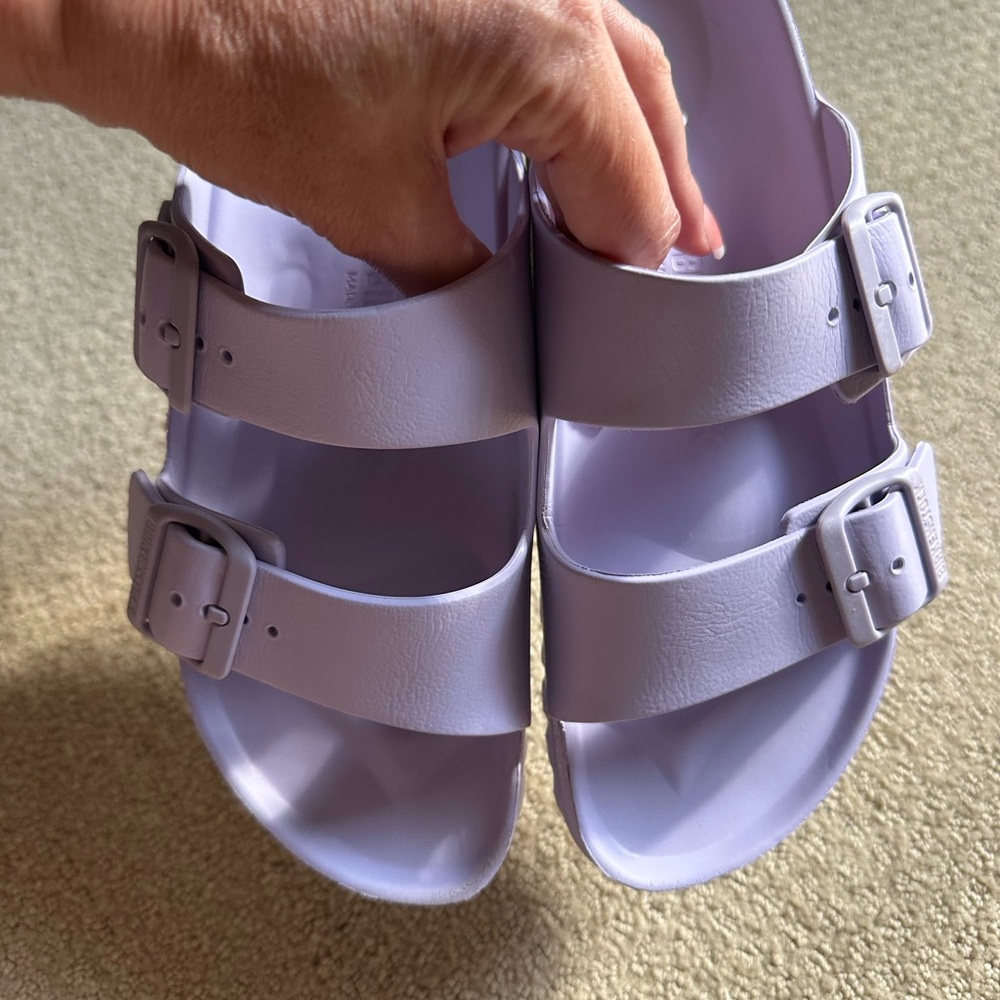 Birkenstock Lilac Two-Strap EVA Sandals, worn once